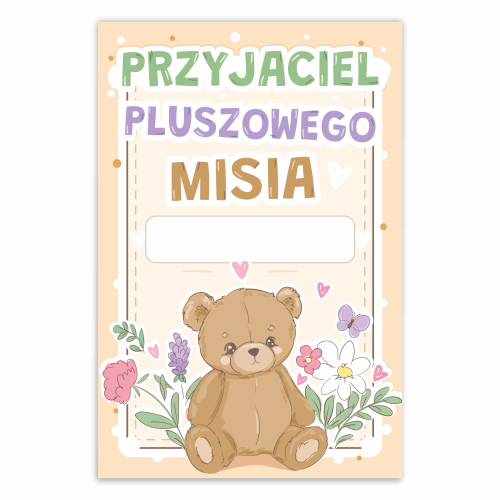 Kartka przyjaciel pluszowego misia A6 kartki karteczki dla dzieci na dzień pluszowego misia.png