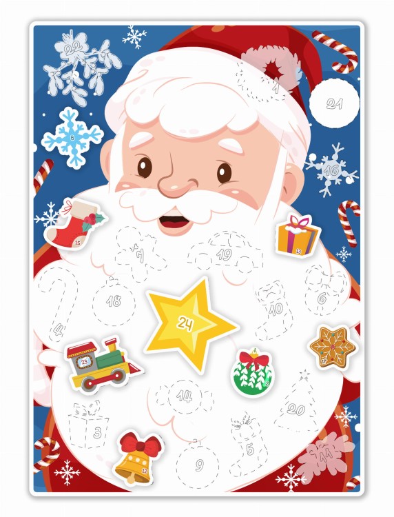 Plansza a3 kilka elementów mikołaj kalendarz adwentowy.jpg