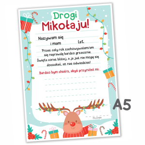 Dyplom Świąteczny - List do Świętego Mikołaja - A5