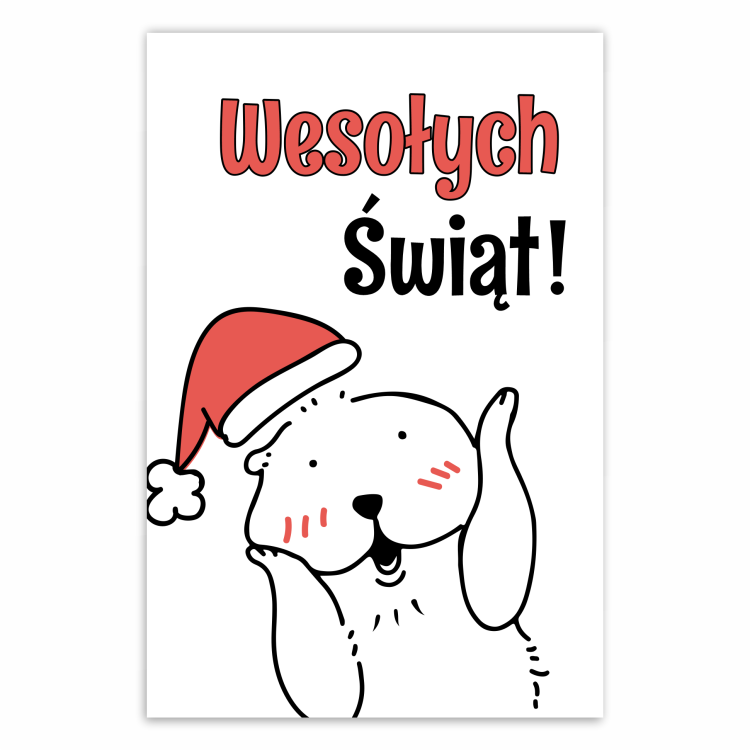 Zabawna kartka wesołych świąt wydra a6 napis na święta.png