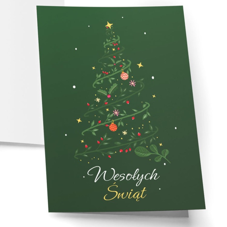 Kartka składana świąteczna choinka 01 Wesołych Świąt z życzeniami kartka A6 A5.jpg