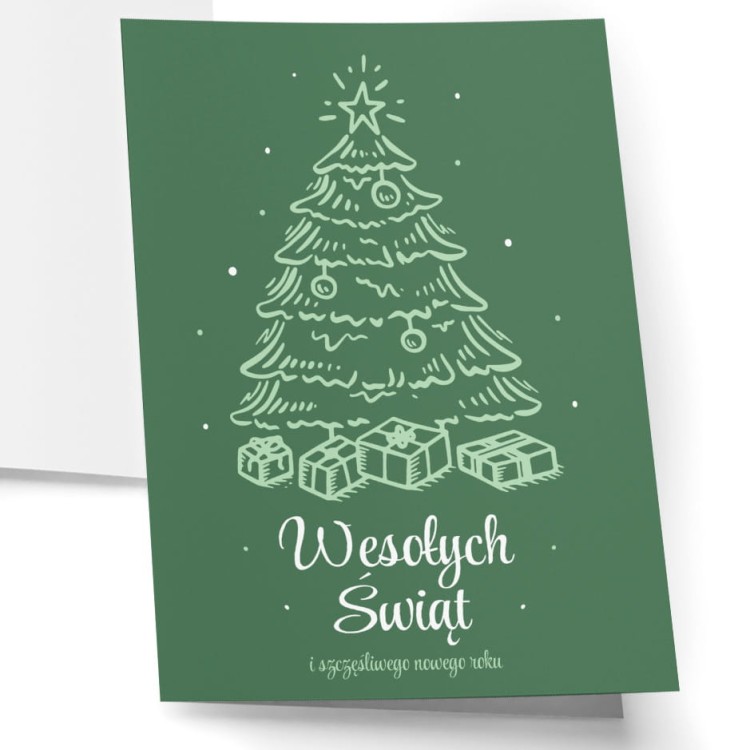 Kartka składana świąteczna choinka 02 Wesołych Świąt z życzeniami kartka A6 A5.jpg