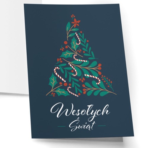 Kartka składana świąteczna choinka 04 Wesołych Świąt z życzeniami kartka A6 A5.jpg