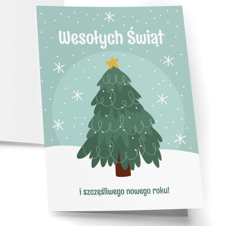 Kartka składana świąteczna choinka 05 Wesołych Świąt z życzeniami kartka A6 A5.jpg