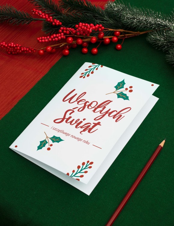 Kartka składana świąteczna 03 napis Wesołych Świąt z życzeniami kartka A6 A5.jpg