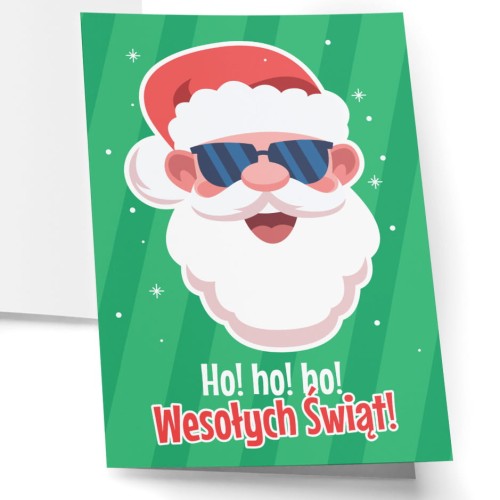 Kartka składana świąteczna mikołaj 06 Wesołych Świąt z życzeniami kartka A6 A5.jpg