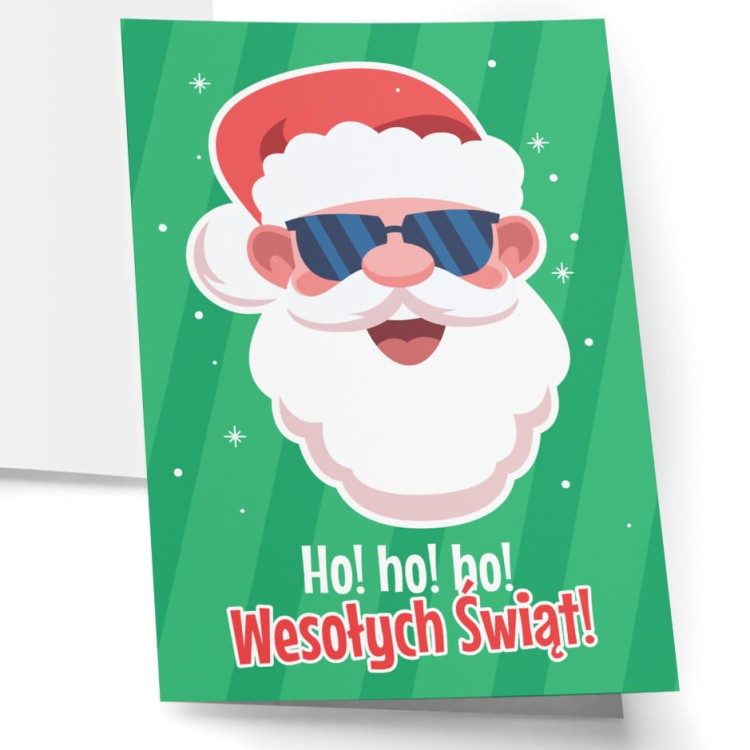 Kartka składana świąteczna mikołaj 06 Wesołych Świąt z życzeniami kartka A6 A5.jpg