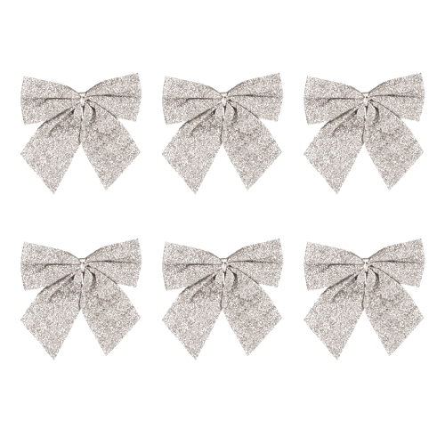 Kokardy świąteczne dekoracyjne srebrne ozdoba na święta.png