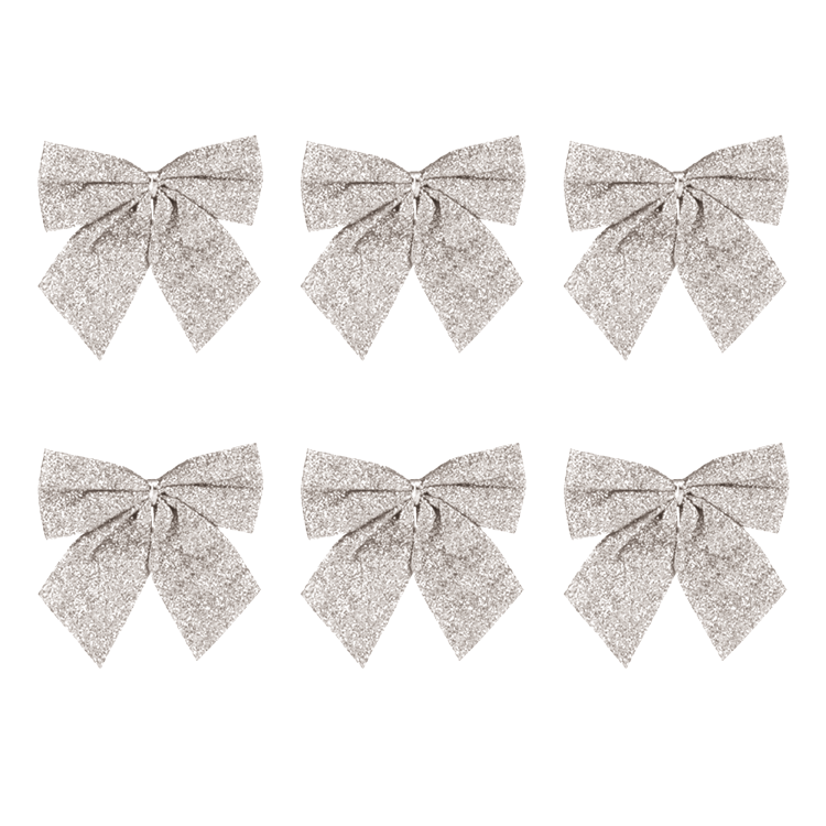 Kokardy świąteczne dekoracyjne srebrne ozdoba na święta.png