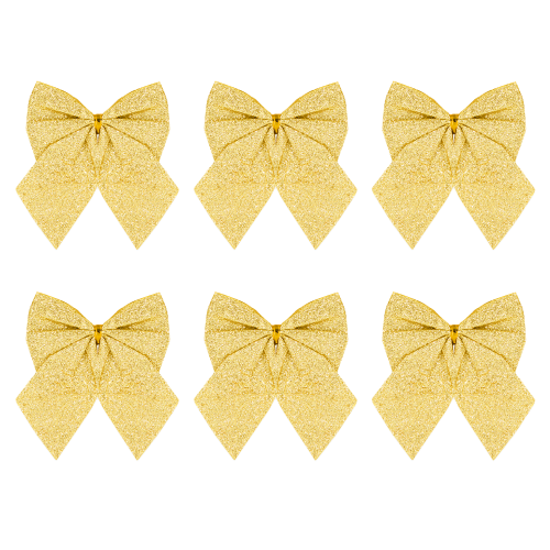 Kokardy świąteczne dekoracyjne złote ozdoba na święta.png