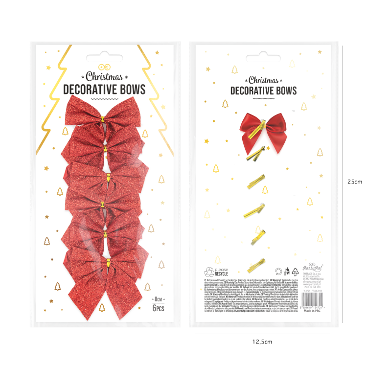 kokardka Kokarda Świąteczna brokatowa dekoracyjna.png