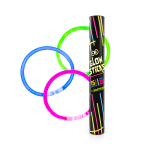 Bransoletki fluorescencyjne - Kolorowe -  15 szt. 20 cm