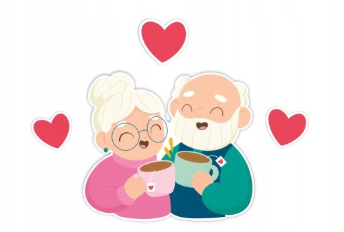 Dzień babci i dziadka dekoracja szkolna na gazetkę przedstawienie Herbatka XL