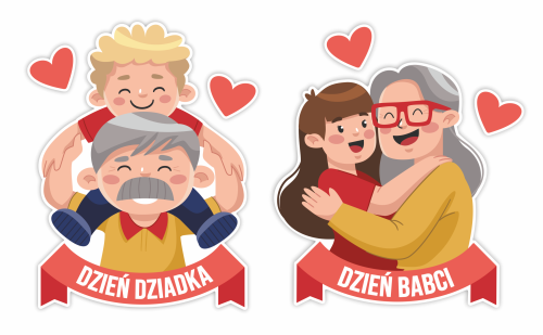 Dekoracja na dzień babci i dziadka, wnuki, dziadkowie, dwustronna