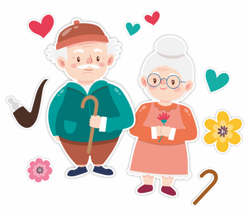 Dekoracja dzień babci i Dziadka - Duża dekoracja na tablice okno, Dzień Babci, Dzień Dziadka