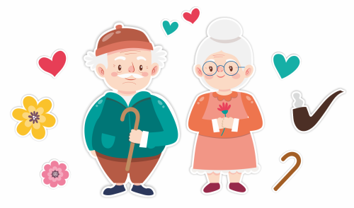 Dekoracja duża dzień babci i dziadka - Dekoracja Babcia i Dziadek dwustronna