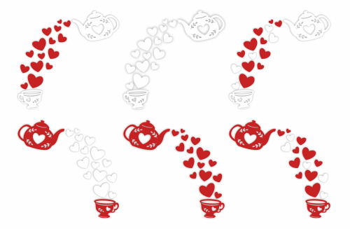 Dzbanuszki, herbatka z babcią i dziadkiem, serduszka, dzień babci i dziadka różne warianty