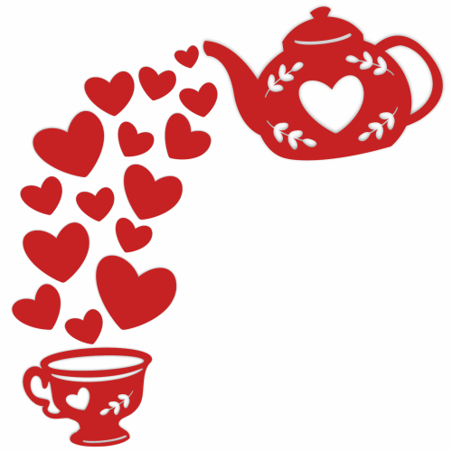 Dzbanuszek i Herbatka - dekoracja okolicznościowa dzień babci i dziadka DUŻA dekoracja na dzień dziadków