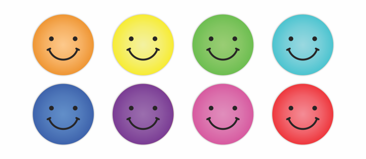 Szkolne naklejki motywacyjne z nastrojami 3 cm - zestaw kolorowe uśmiechy buźki.png