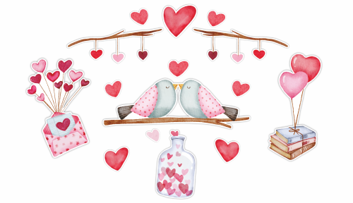 Walentynki dekoracja walentynkowa święto zakochanych dekoracja na walentego poczta walentynkowa.png