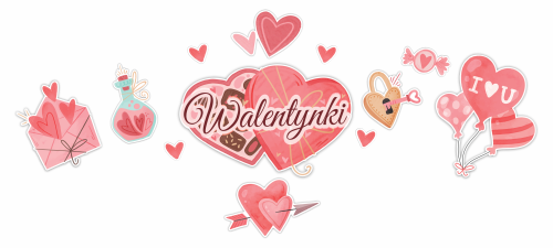 Walentynki dekoracja szkolna dekoracja na pocztę walentynkową 14 lutego duża ozdoba.png