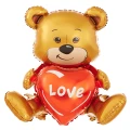 Walentynki prezent dla niej dla niego miś i serce LOVE duży słodki balon.png