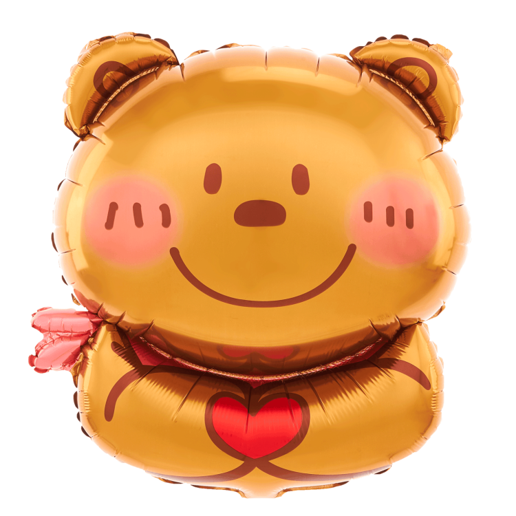 Walentynki prezent dla niej dla niego słodki miś i serce duży prezent balon.png