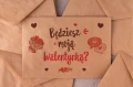 Koperta walentynkowa kraft otwarta - pasuje na kartki i zdjęcia