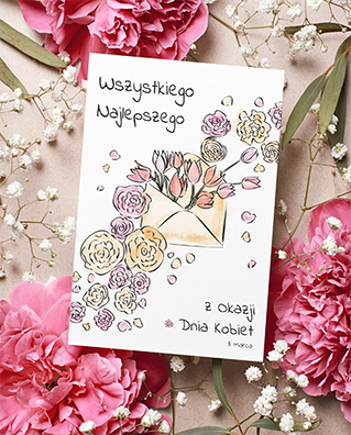 Dzień kobiet Kartka Okolicznościowa na dzień kobiet Wszystkiego najlepszego z okazji dnia kobiet