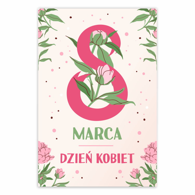 Dzień kobiet kartka okolicznościowa na życzenia na dzień kobiet 8 marca