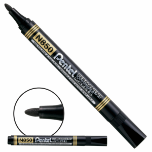 Marker PERMANENTNY Czarny - PENTEL - OKĄRGŁY - 4,5 mm