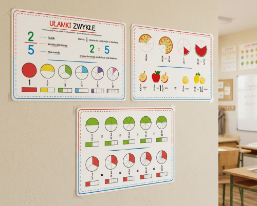 Plansze ułamki zwykłe podstawy ułamków dla dzieci a4.png