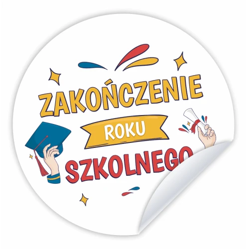 Naklejki zakończenie roku szkolnego duże naklejki na zakończenie roku szkolnego napis.png