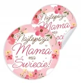 Naklejki Najlepsza Mama na Świecie - zestaw 12 sztuk 6cm