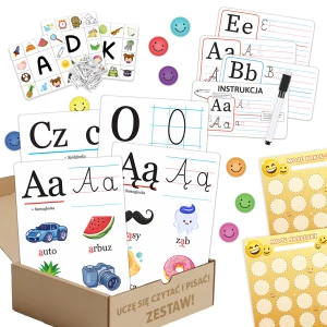 Uczę się czytać i pisać! - Zestaw edukacyjny dla dzieci - 8 produktów