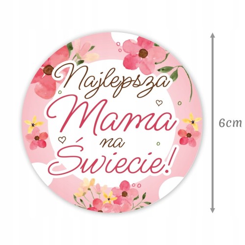 Naklejki na Dzień Mamy - upominek dla mamy od dziecka
