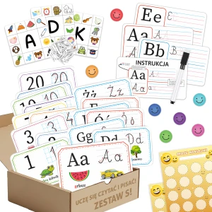 Uczę się czytać i pisać! - Zestaw fiszek edukacyjnych dla dzieci - 6 produktów