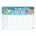 Plan lekcji Zalaminowany - PRZYBORY - Szkolny Plan dla dzieci A5