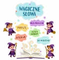Dekoracja dla dzieci, rozpoczęcie roku w przedszkolu dekoracja na drzwi dla przedszkolaków magiczne słowa.png