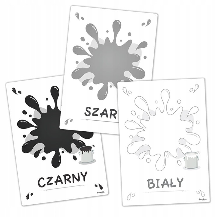 Pomoce dydaktyczne kolory - laminowane plansze edukacyjne A5