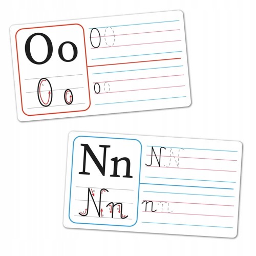 Plansza do nauki pisania litery A - kaligrafia dla dzieci