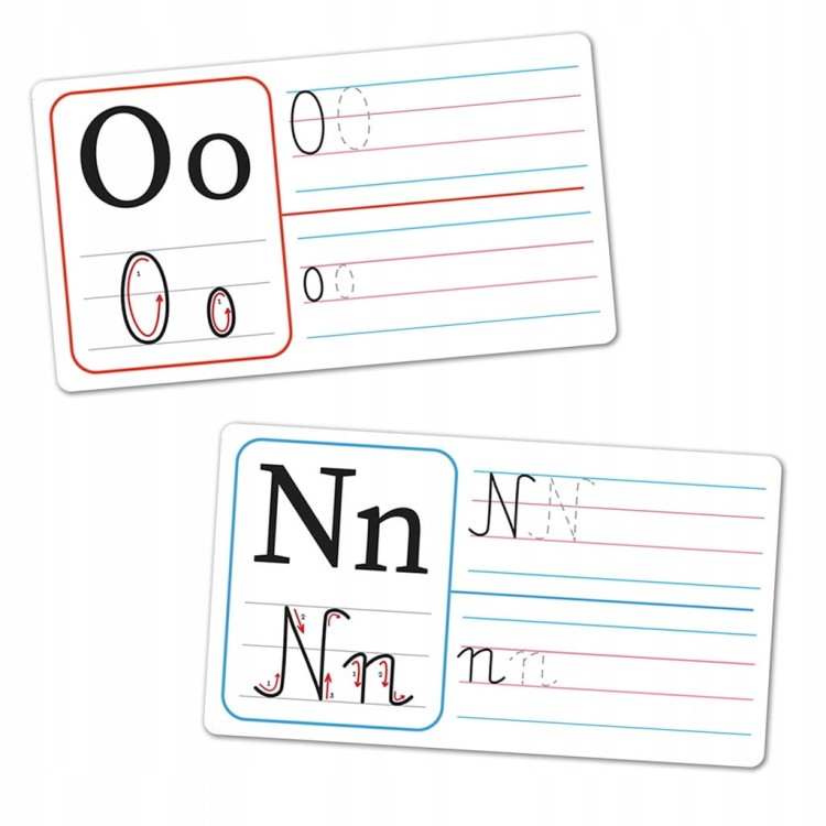 Plansza do nauki pisania litery A - kaligrafia dla dzieci