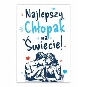 Prezent Dzień Chłopaka - Najlepszy Chłopak na Świecie! - Miłość - Kartka A6