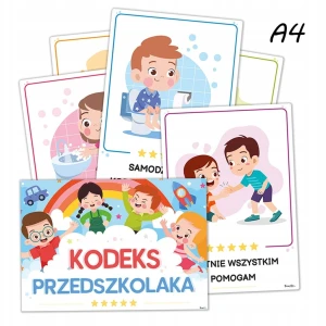 Plansze edukacyjne - Kodeks Przedszkolaka - zestaw plansz (A4, 17 kart)