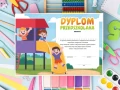 Dyplom przedszkolaka Plac Zabaw A4 - tył dyplomu z miejscem na dedykację