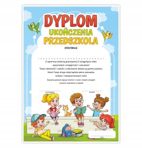 Dyplom Ukończenia Przedszkola - DZIECI - Ukończenie Przedszkola A4