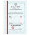 Świadectwo dla Dyrektora Żłobka A4 - detal motywu na matowym papierze