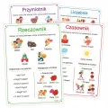 Plansze edukacyjne części mowy A5 - zestaw 10 kart do nauki gramatyki