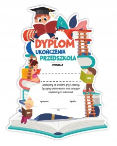 Dyplom Ukończenia Przedszkola KSZTAŁT - Książki - Zakończenie roku A4