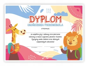 Dyplom Ukończenia PRZEDSZKOLA - Lew - Zakończenie roku w Przedszkolu A4